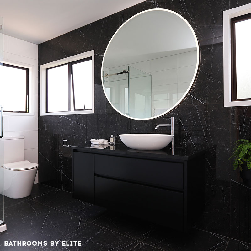 Dark And Moody Bathroom Style Tile Space, Dark Tile Bathroom